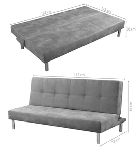 Sofá 3 Plazas Color Piedra miniatura 3