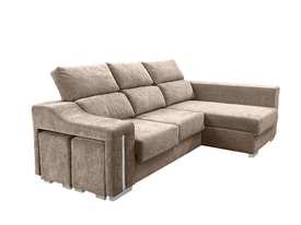 Chaise Longue 3 Plazas Color Beige miniatura 4