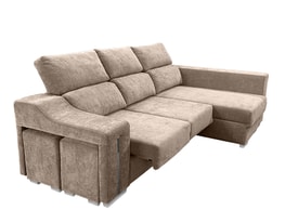 Chaise Longue 3 Plazas Color Beige miniatura 5