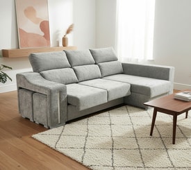 Chaise Longue 3 Plazas Color Gris