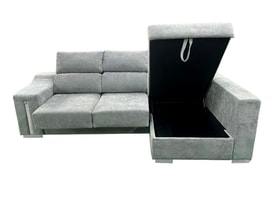 Chaise Longue 3 Plazas Color Gris miniatura 3