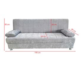 Sofá 3 Plazas Color Gris miniatura 4