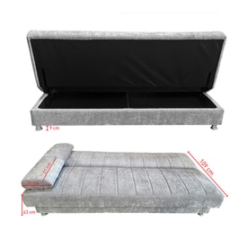 Sofá 3 Plazas Color Gris miniatura 5