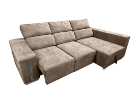 Chaise Longue 3 Plazas Color Beige miniatura 4