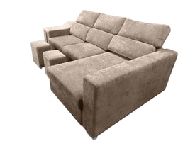 Chaise Longue 3 Plazas Color Beige miniatura 5