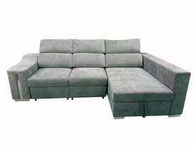 Chaise Longue 3 Plazas Color Gris miniatura 2
