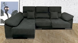 Chaise Longue 3 Plazas Color Perla miniatura 2
