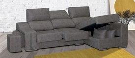 Chaise Longue 2 Plazas Color Gris miniatura 1
