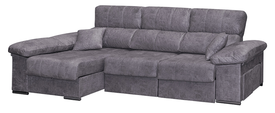 Chaise Longue 3 Plazas Color Gris
