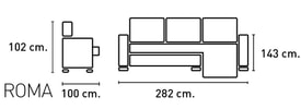 Chaise Longue 2 Plazas Color Camel miniatura 5