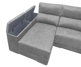 Chaise Longue 2 Plazas Color Gris miniatura 3