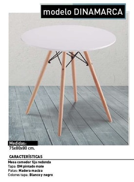 Mesa Redonda 80 Cm Color