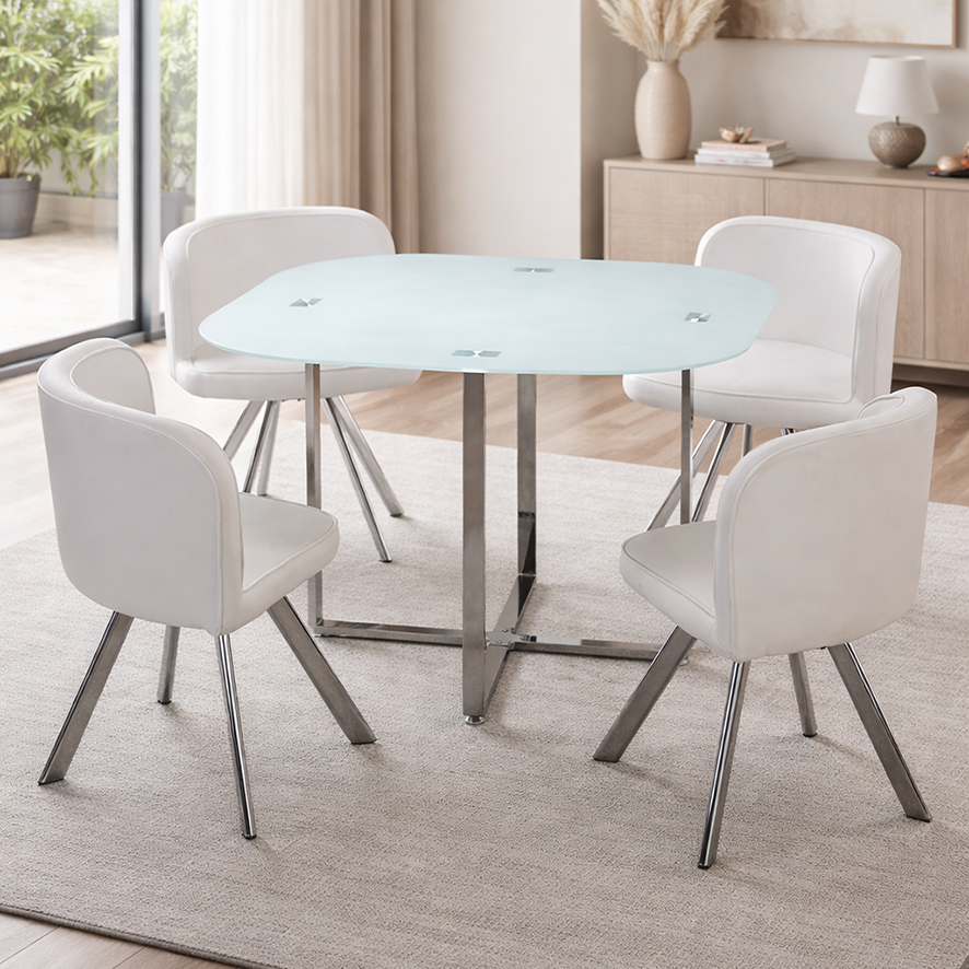 Mesa Comedor Fija +4 Sillas Color