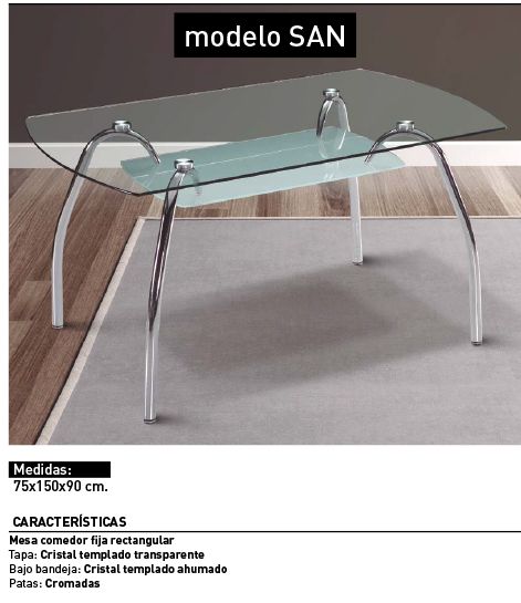 Mesa Comedor Fija Tapa