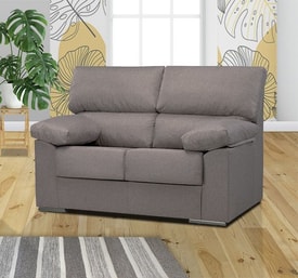 Sofá 2 Plazas Color Gris miniatura 1