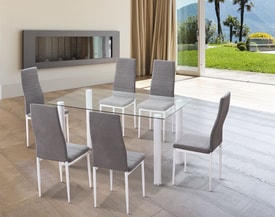 Conjunto Mesa Yuri Blanca + 6 Sillas Yuri