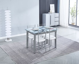 Conjunto Mesa Flores Extensible + 4 Sillas Color