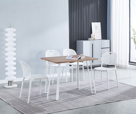 Conjunto Jansen Mesa + 5 Sillas Color
