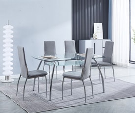 Conjunto Mesa 6 Sillas Color
