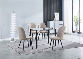 Conjunto Mesa Cocina Beige + 4 Sillas