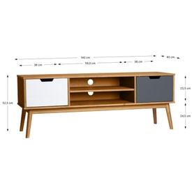 Mueble Tv 2 Puertas Blanco miniatura 3