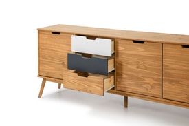 Aparador Cusco 3P3C Cera/gris miniatura 3