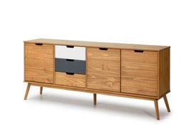 Aparador Cusco 3P3C Cera/gris miniatura 4