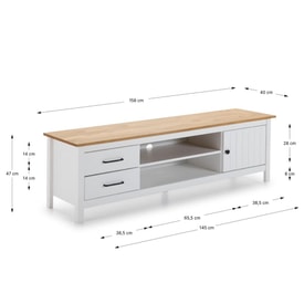 Mueble Tv Blanco/cera miniatura 4