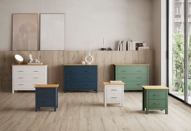 Cómoda Miranda 3C Blanco/cera miniatura 2