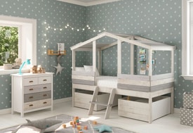 Cama Cabaña Blanco miniatura 5