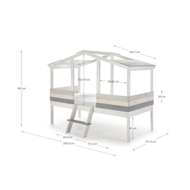 Cama Cabaña Blanco miniatura 7