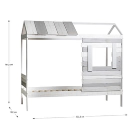 Cama Cabaña Blanco miniatura 8