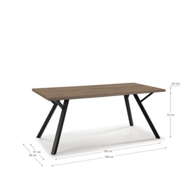 Mesa Rectangular 160X90 Color Marrón miniatura 4