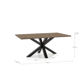 Mesa Rectangular 180X100 Color Marrón miniatura 2
