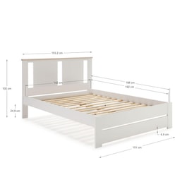 Cama Enara 140X190 Color Blanco/roble miniatura 3