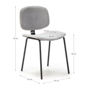 Silla Gris Pata miniatura 3