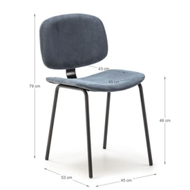 Silla Azul Pata miniatura 3