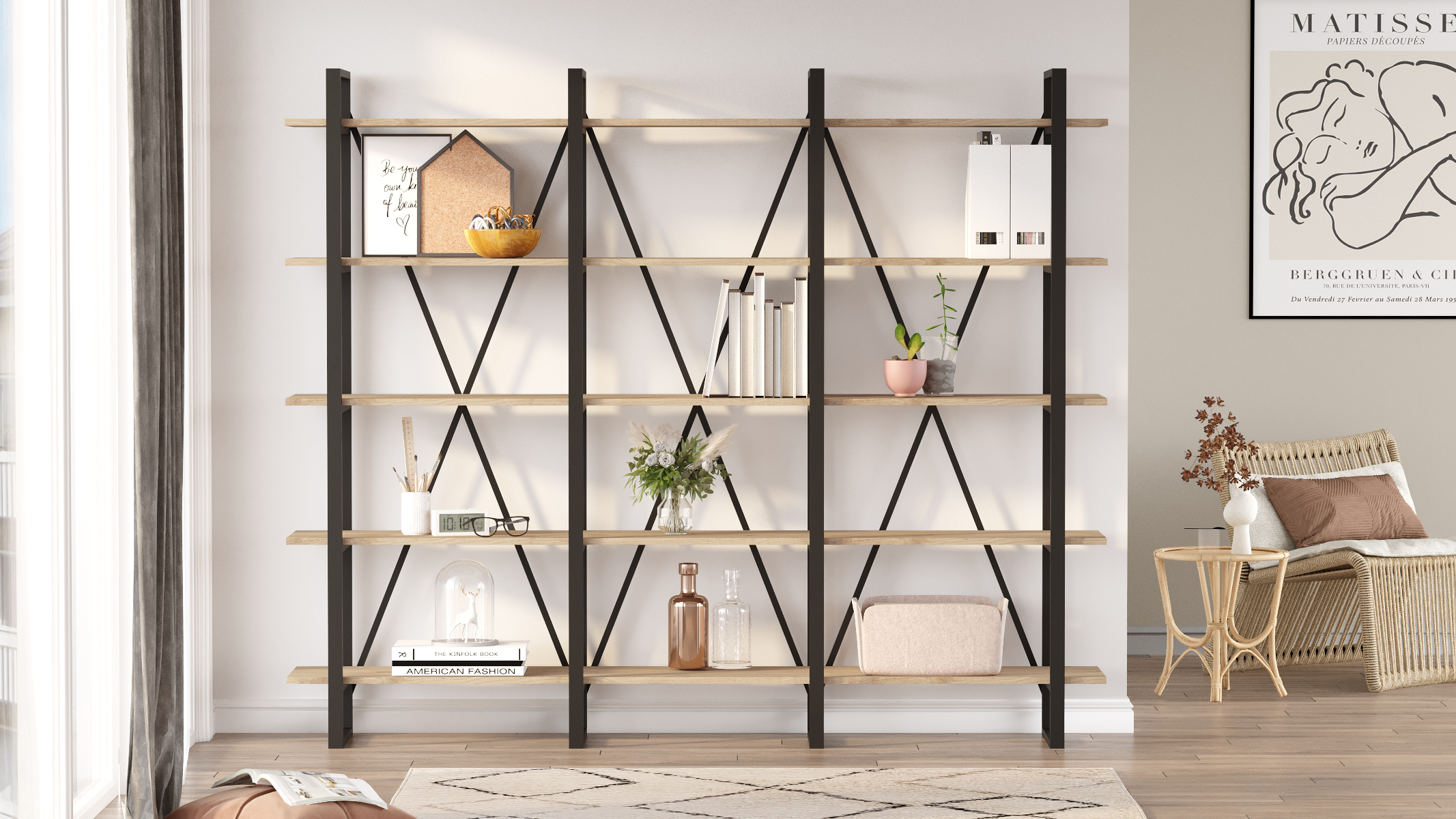 Estanteria Aviva 217CM Sepet/mental Negro 5 miniatura 3