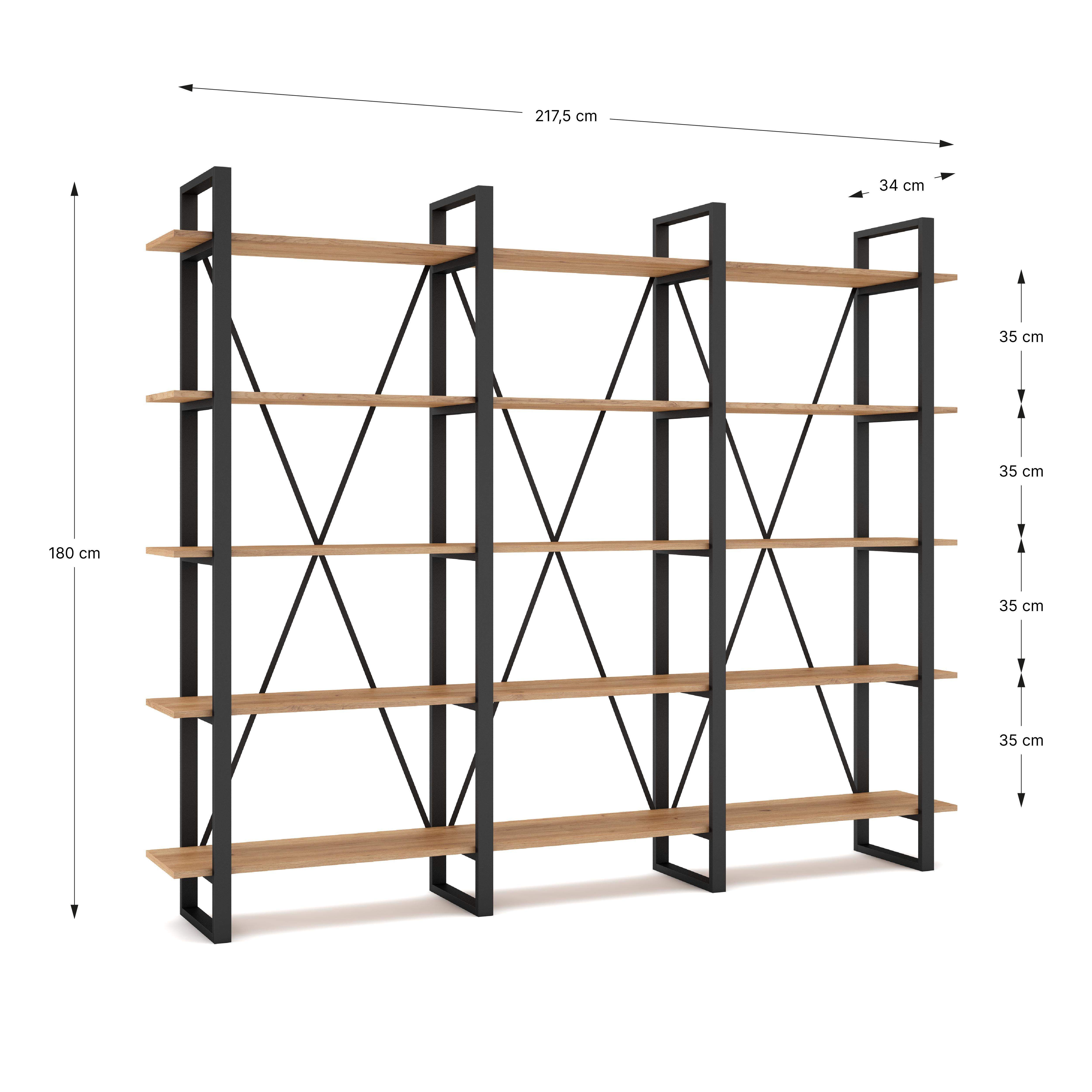 Estanteria Aviva 217CM Sepet/mental Negro 5 miniatura 5