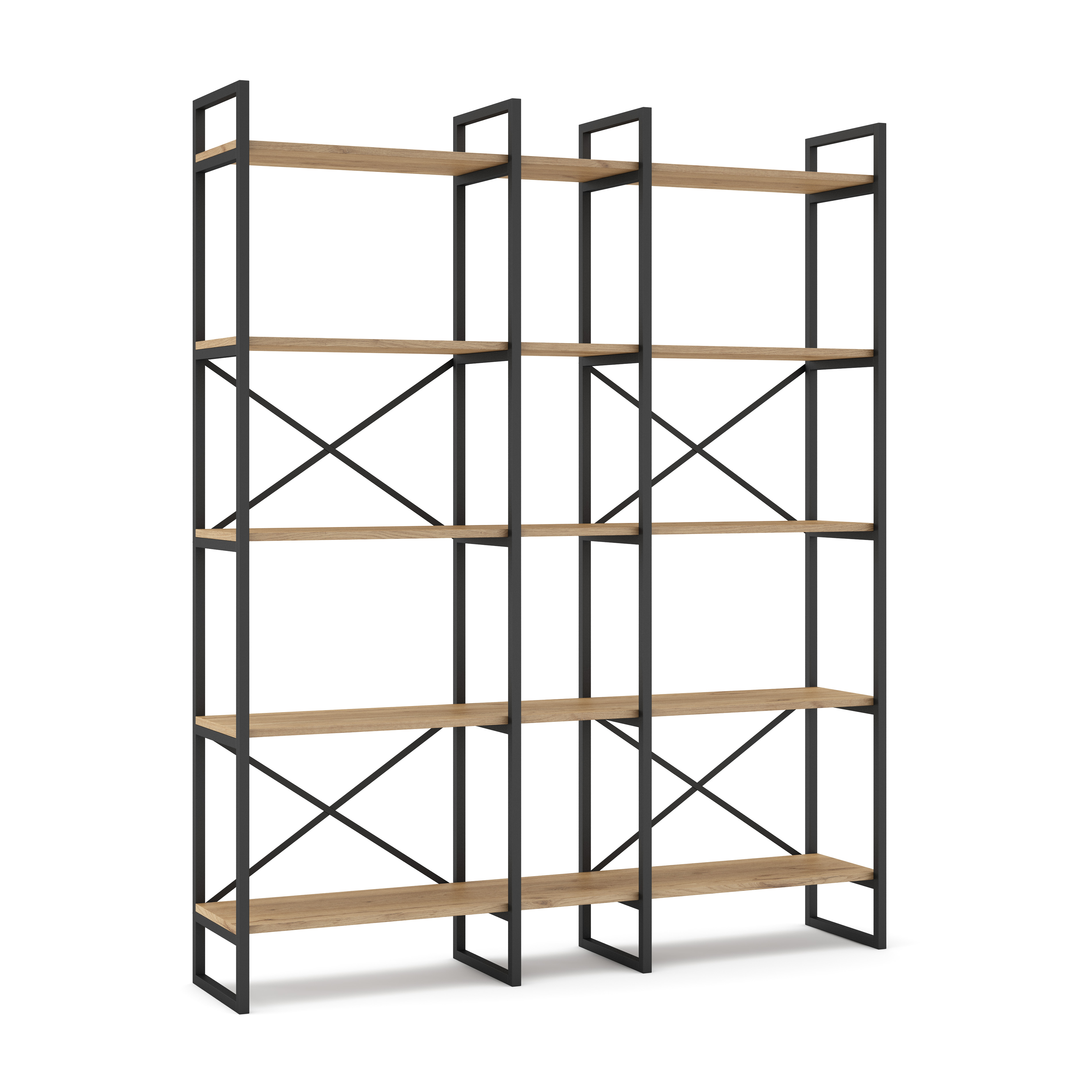 Estanteria Dusan 143.5cm Sepet/mental Negro 5 miniatura 12