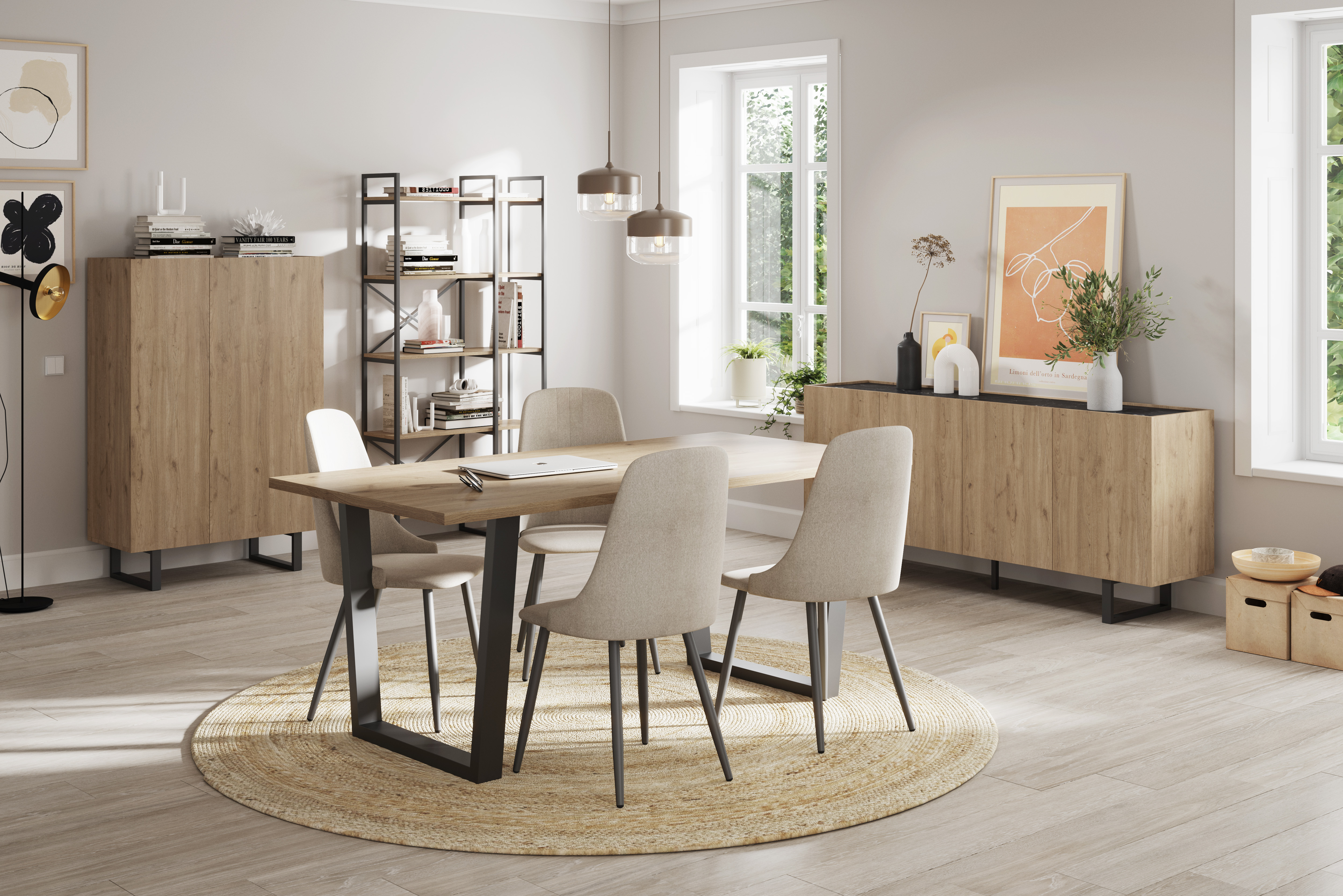 Estanteria Dusan 87.5cm Sepet/mental Negro 5 miniatura 2