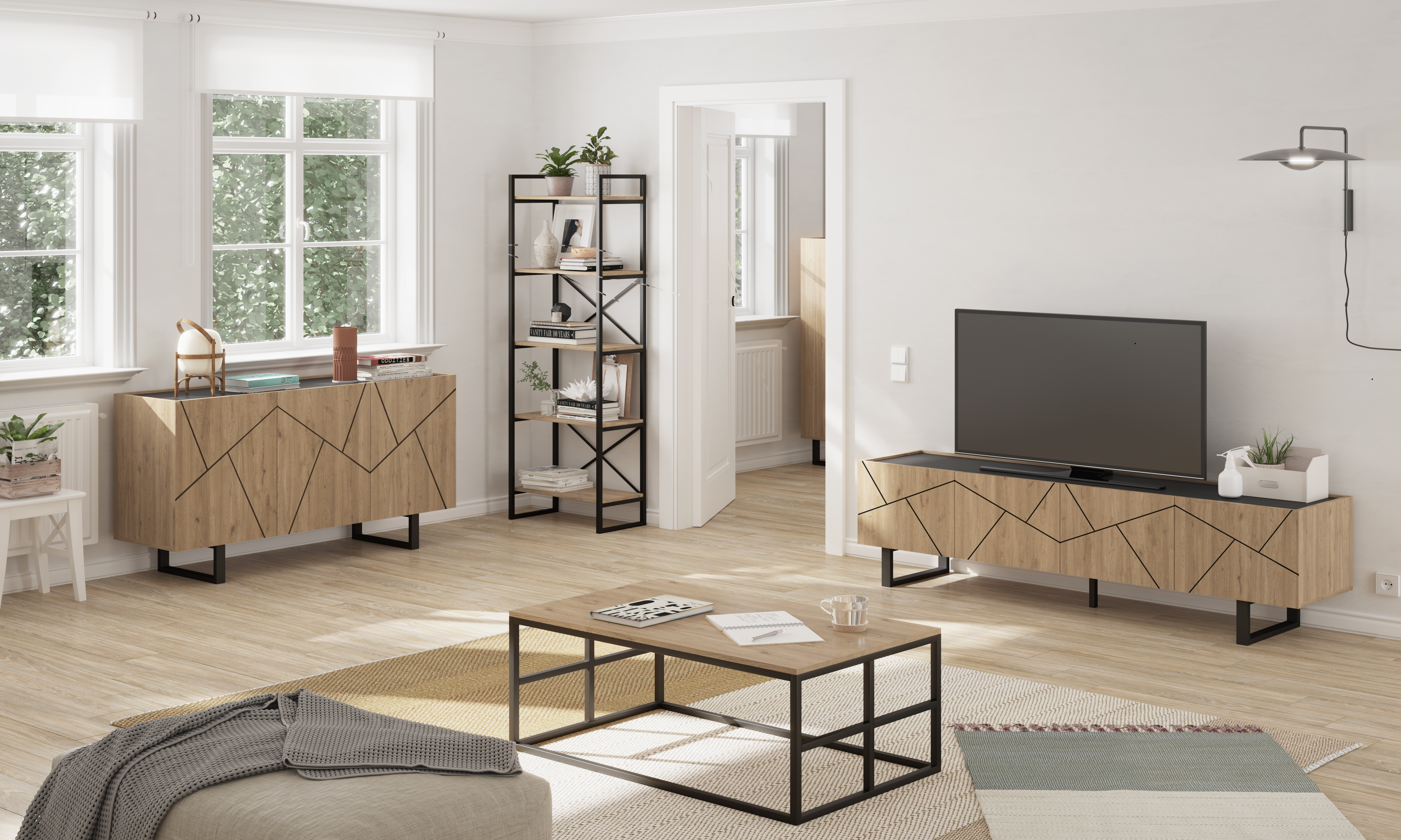 Estanteria Dusan 58CM Sepet/metal Negro 5 miniatura 4