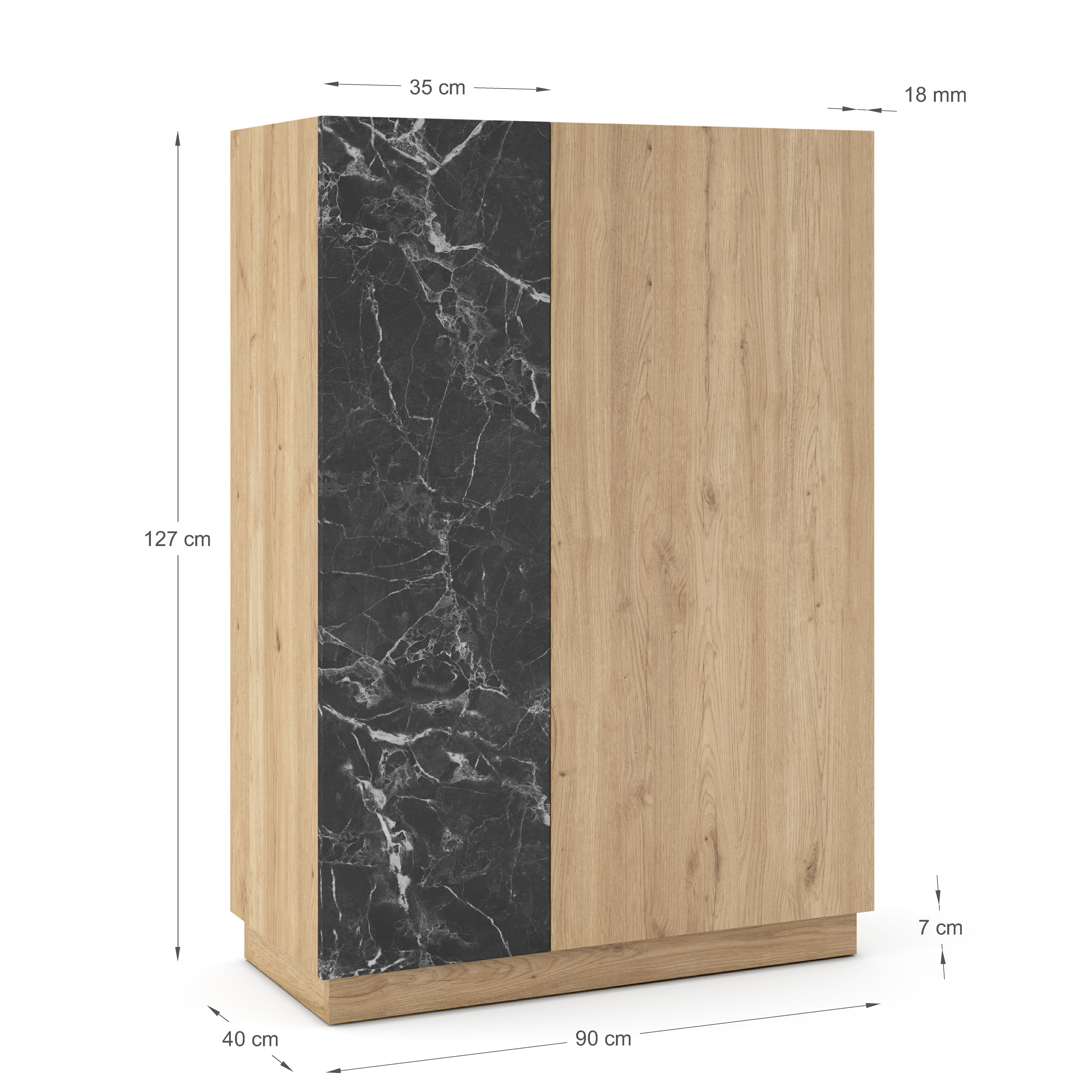 Auxiliar Alto Dione 2P Sepet/marmol miniatura 3