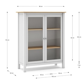 Vitrina Misti Color Blanco/roble miniatura 2