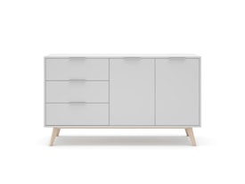 Aparador Campus 2P3C Blanco/Cera Blanca miniatura 6