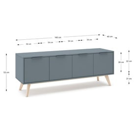 Mueble Tv 4 Puertas miniatura 3