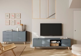 Mueble de televisión Pisco 2P2C2H Verde miniatura 2