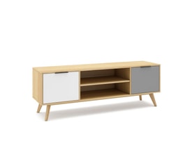 Mueble de TV Elfa 2P2H Roble/gris Claro/blanco miniatura 10
