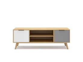 Mueble de TV Elfa 2P2H Roble/gris Claro/blanco miniatura 7