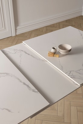 Mesa Rect. Ext. Lula Cerámica Blanca Pie miniatura 6
